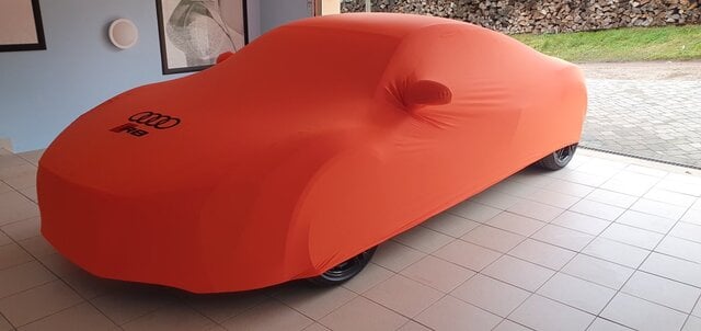 housse audi a5 coupe orange sur mesure interieur
