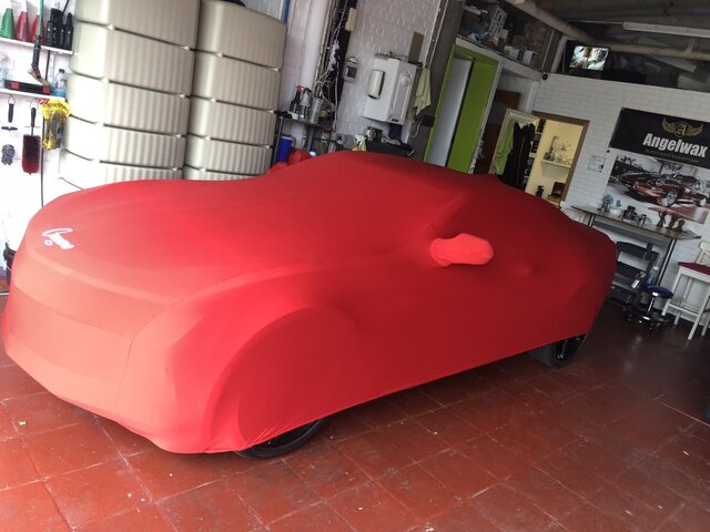 housse chevrolet corvette c6 rouge sur mesure