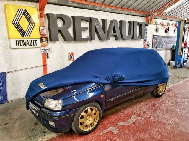 Housse Renault Clio Williams Bleue Logo Garage