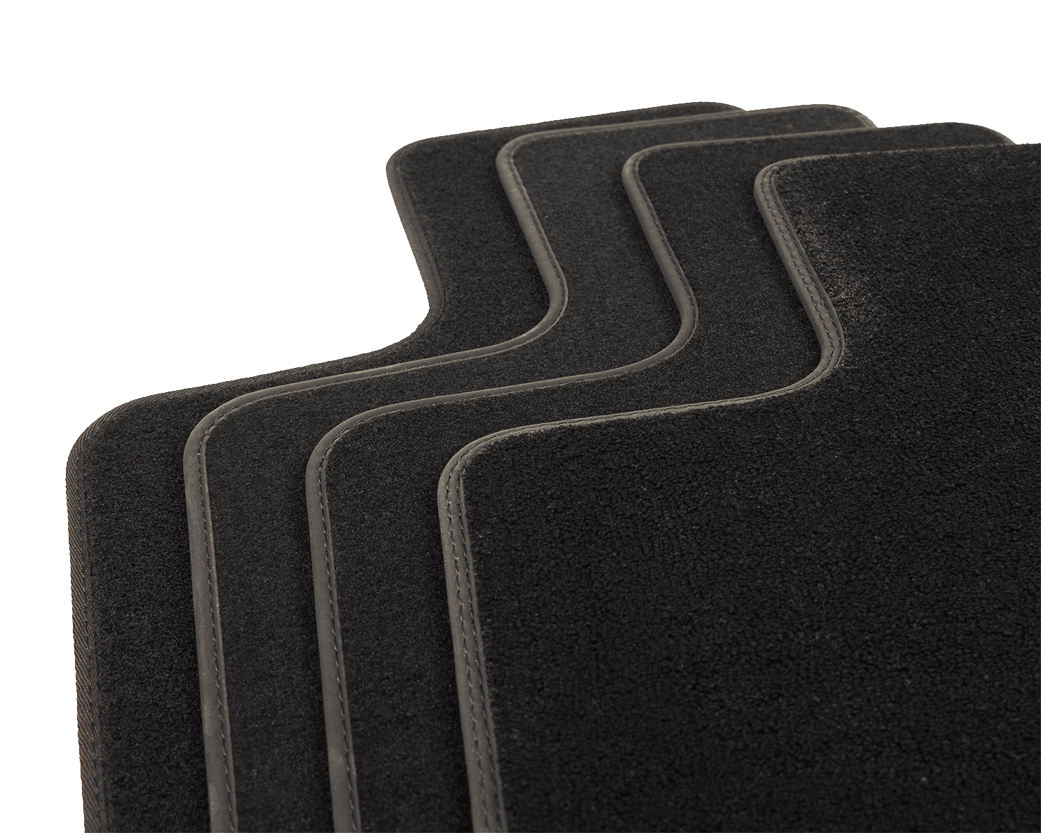 Tapis de voiture sur mesure — détail de la moquette et de la bordure